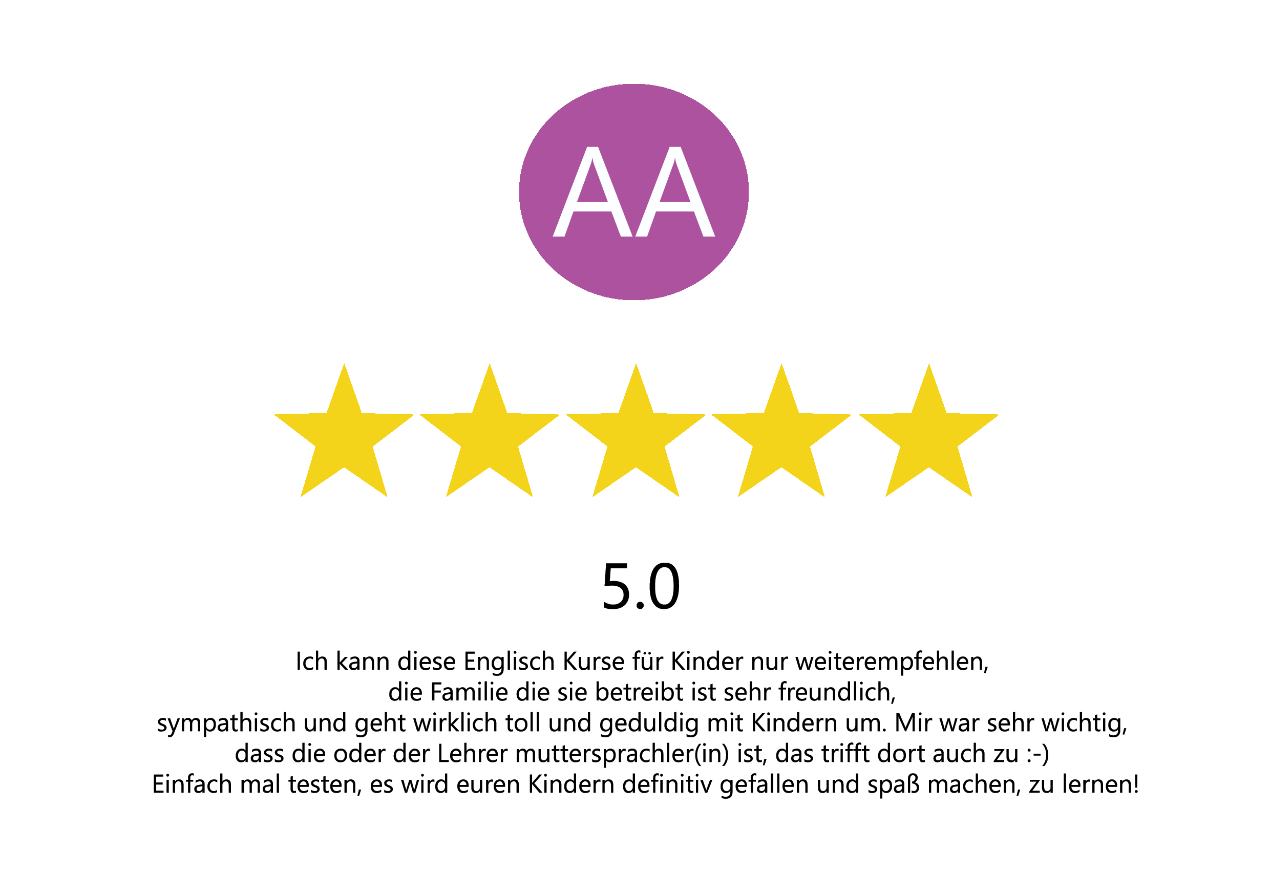 Google review: private German lessons Frankfurt – Learning Zone