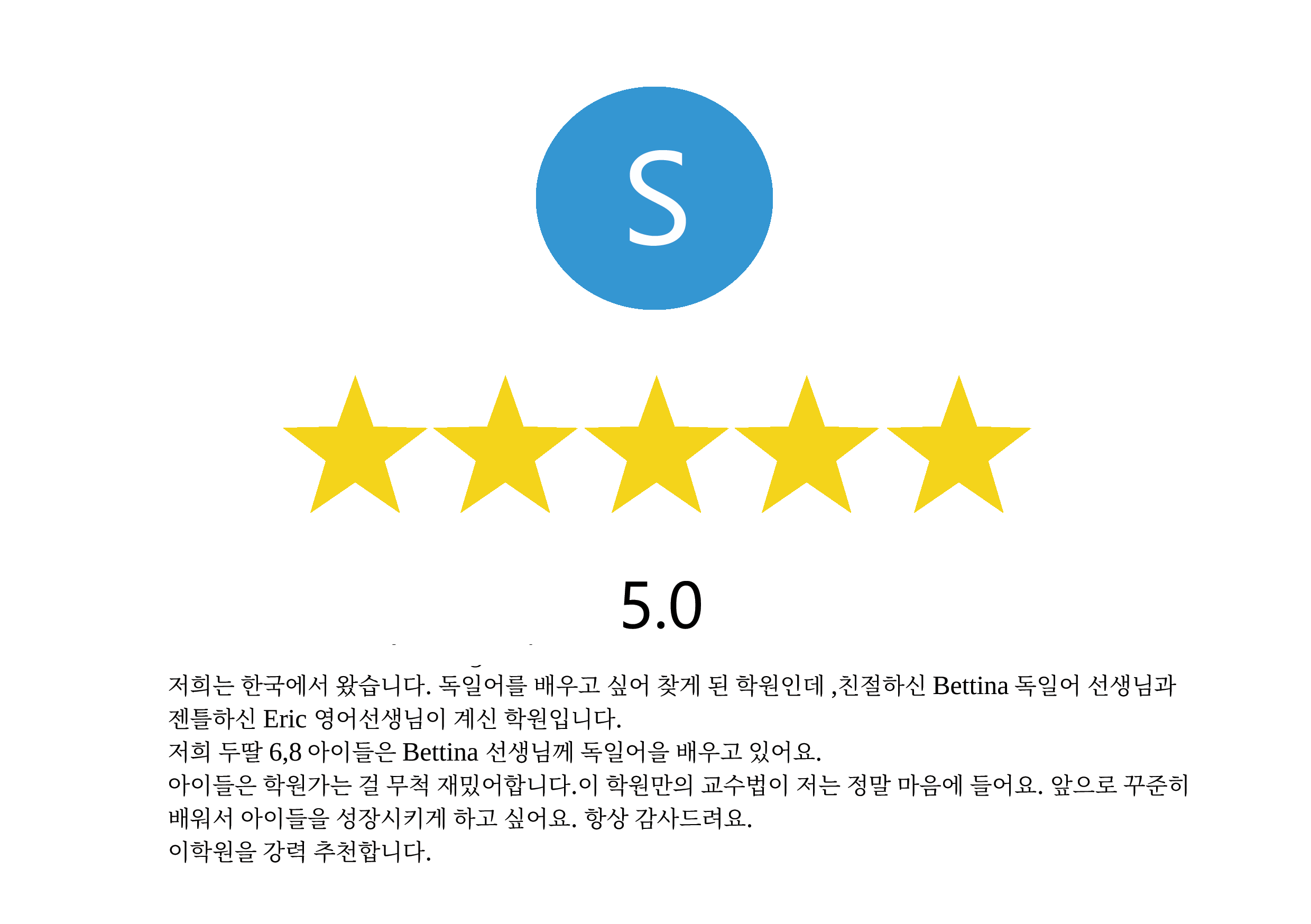 Google review: learn English Frankfurt – Learning Zone